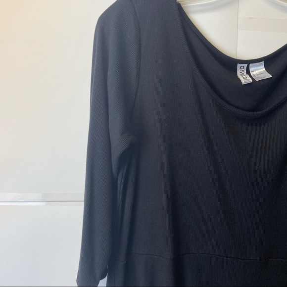 H&M Divided black basic tunic short dress large - Picture 2 of 4